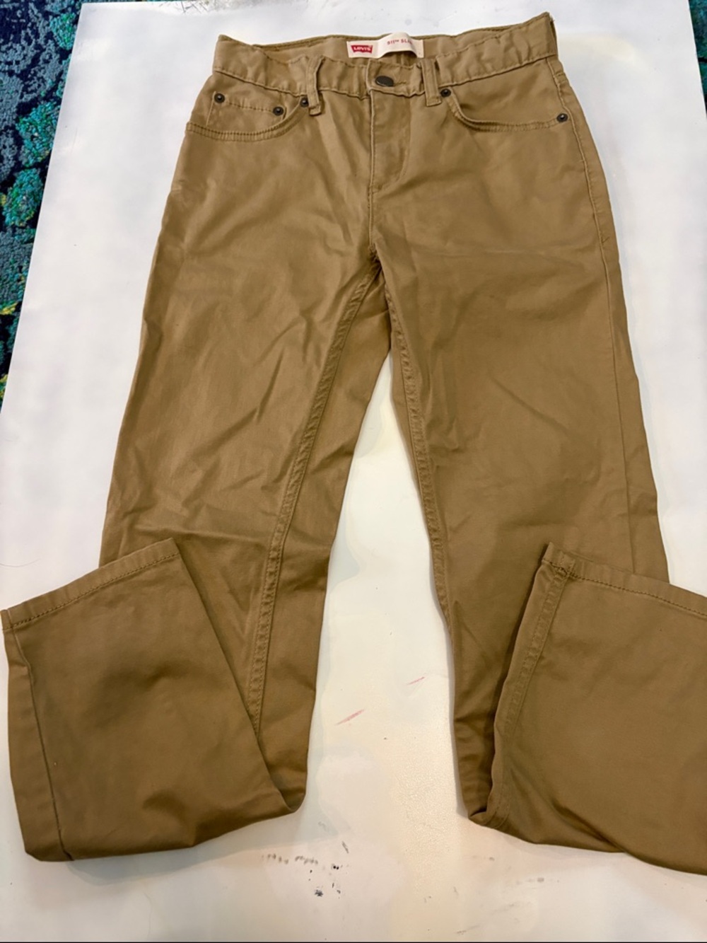 Kids Levi's Khaki Straight-Leg Pants - Size 12